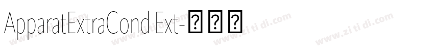 ApparatExtraCond Ext字体转换 ApparatExtraCond Ext字体转换